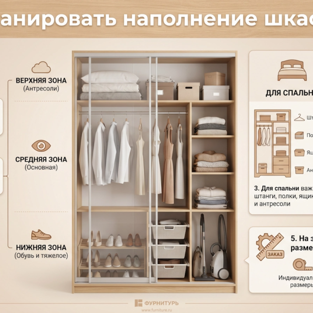 Наполнение шкафа купе