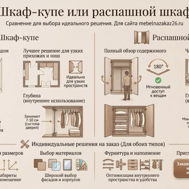 Шкаф купе или распашной шкаф